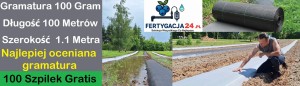 AGROTKANINA 100 Metrów 1.10 m szer. 100 Gram  Najlepiej Oceniana Gramatura Gratis Szpilki 100 sztuk !