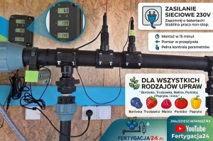 Zestaw Do Pomiaru pH i EC w Fertygacji ( Z Gotowym Systemem Montażowym do Wpięcia w Rure PE)