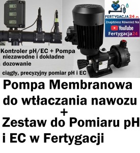 Pompa Membranowa + Kontroler pH/EC Kompletny System Dozowania i Kontroli Pożywki