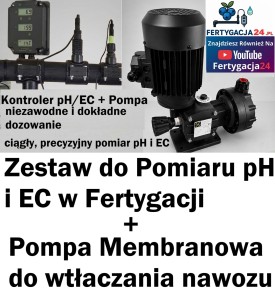 Kontroler pH/EC + Pompa Membranowa Kompletny System Dozowania i Kontroli Pożywki